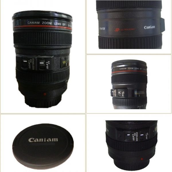 Creative 400ml Creative Canon Lens Cup Hand Cup Coffee Cup Second Generation Camera Cup SLR Camera Lens Covered Mug Photographer 5