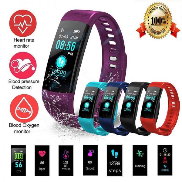 Smart Watch Sports Fitness Activity Heart Rate Tracker Blood Pressure wristband IP67 Waterproof band Pedometer for IOS Android 1