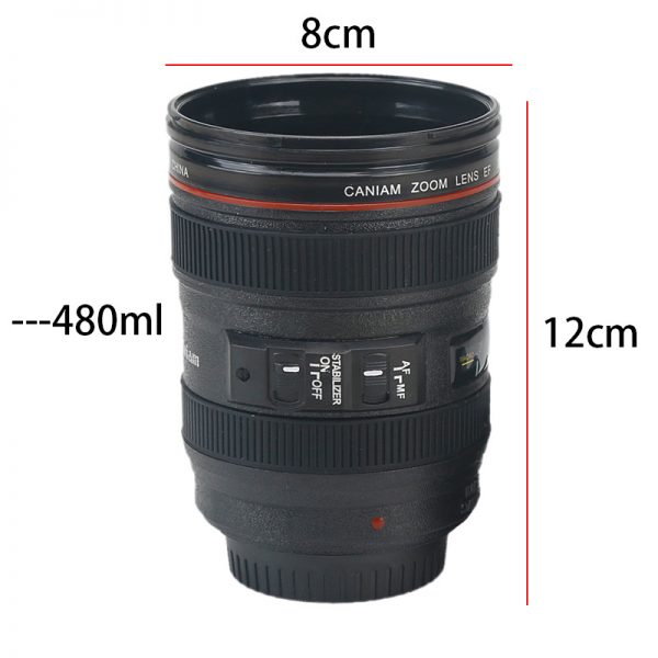 Creative 400ml Creative Canon Lens Cup Hand Cup Coffee Cup Second Generation Camera Cup SLR Camera Lens Covered Mug Photographer 1